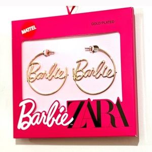 NWT BARBIE ZARA EARRINGS GOLD PLATED